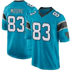 Men's David Moore Carolina Panthers No.83 Game Alternate Jersey - Blue