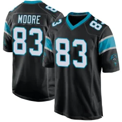 Men's David Moore Carolina Panthers No.83 Game Team Color Jersey - Black