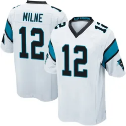 Men's Dax Milne Carolina Panthers No.12 Game Jersey - White
