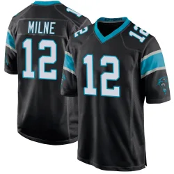 Men's Dax Milne Carolina Panthers No.12 Game Team Color Jersey - Black