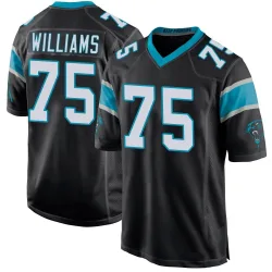 Men's DeShawn Williams Carolina Panthers No.75 Game Team Color Jersey - Black