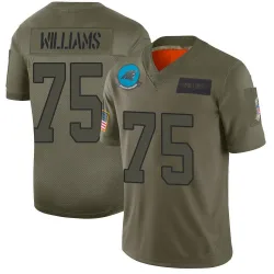 Men's DeShawn Williams Carolina Panthers No.75 Limited 2019 Salute to Service Jersey - Camo