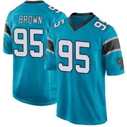 Men's Derrick Brown Carolina Panthers No.95 Game Alternate Jersey - Blue