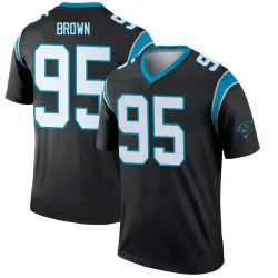 Men's Derrick Brown Carolina Panthers No.95 Legend Jersey - Black