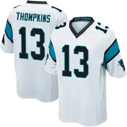 Men's Deven Thompkins Carolina Panthers No.13 Game Jersey - White