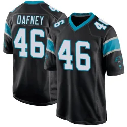 Men's Dominique Dafney Carolina Panthers No.46 Game Team Color Jersey - Black