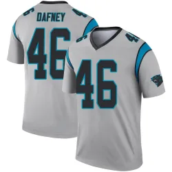 Men's Dominique Dafney Carolina Panthers No.46 Legend Inverted Silver Jersey