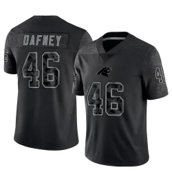 Men's Dominique Dafney Carolina Panthers No.46 Limited Reflective Jersey - Black
