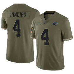 Men's Eddy Pineiro Carolina Panthers No.4 Limited 2022 Salute To Service Jersey - Olive