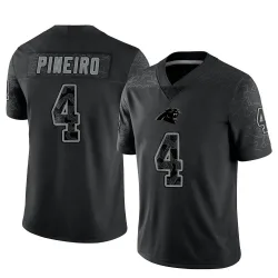 Men's Eddy Pineiro Carolina Panthers No.4 Limited Reflective Jersey - Black