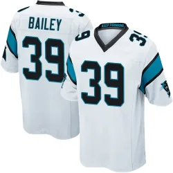 Men's Emani Bailey Carolina Panthers No.39 Game Jersey - White