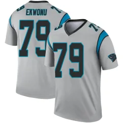 Men's Ikem Ekwonu Carolina Panthers No.79 Legend Inverted Silver Jersey