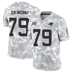 Men's Ikem Ekwonu Carolina Panthers No.79 Limited 2024 Salute to Service Jersey - Arctic Camo