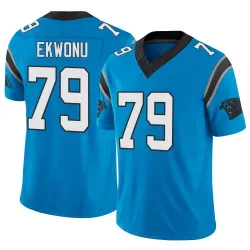 Men's Ikem Ekwonu Carolina Panthers No.79 Limited Vapor F.U.S.E. Jersey - Blue