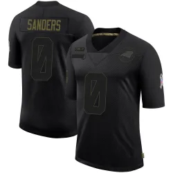 Men's Ja'Tavion Sanders Carolina Panthers No.0 Limited 2020 Salute To Service Jersey - Black