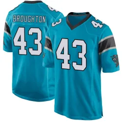 Men's JaTravis Broughton Carolina Panthers No.43 Game Alternate Jersey - Blue