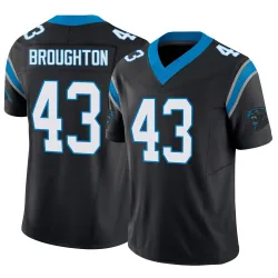 Men's JaTravis Broughton Carolina Panthers No.43 Limited Vapor F.U.S.E. Jersey - Black