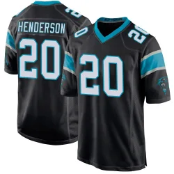 Men's Jack Henderson Carolina Panthers No.20 Game Team Color Jersey - Black