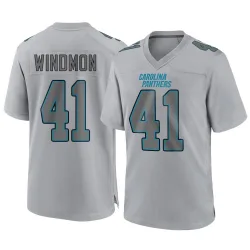 Men's Jacoby Windmon Carolina Panthers No.41 Game Atmosphere Fashion Jersey - Gray