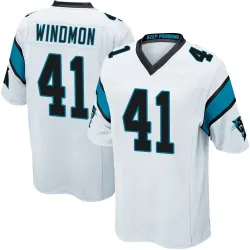 Men's Jacoby Windmon Carolina Panthers No.41 Game Jersey - White