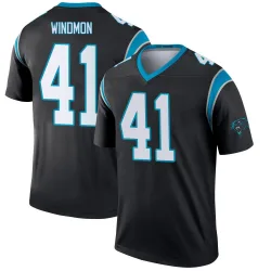 Men's Jacoby Windmon Carolina Panthers No.41 Legend Jersey - Black