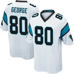 Men's Jacolby George Carolina Panthers No.80 Game Jersey - White