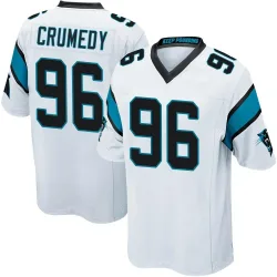 Men's Jaden Crumedy Carolina Panthers No.96 Game Jersey - White