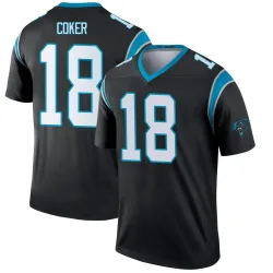 Men's Jalen Coker Carolina Panthers No.18 Legend Jersey - Black