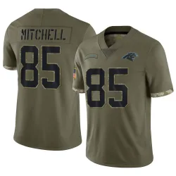 Men's James Mitchell Carolina Panthers No.85 Limited 2022 Salute To Service Jersey - Olive