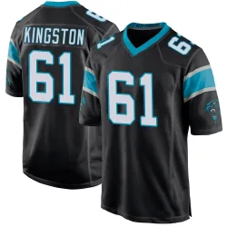 Men's Jarrett Kingston Carolina Panthers No.61 Game Team Color Jersey - Black