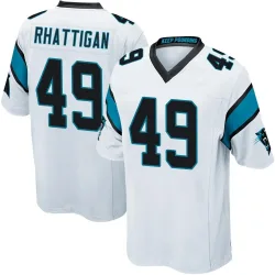 Men's Jon Rhattigan Carolina Panthers No.49 Game Jersey - White