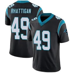 Men's Jon Rhattigan Carolina Panthers No.49 Limited Team Color Vapor Untouchable Jersey - Black