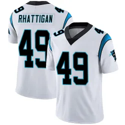 Men's Jon Rhattigan Carolina Panthers No.49 Limited Vapor Untouchable Jersey - White