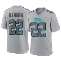 Men's Lathan Ransom Carolina Panthers No.22 Game Atmosphere Fashion Jersey - Gray
