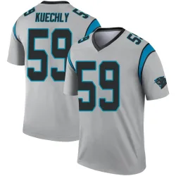Men's Luke Kuechly Carolina Panthers No.59 Legend Inverted Silver Jersey
