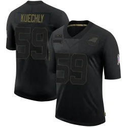 Men's Luke Kuechly Carolina Panthers No.59 Limited 2020 Salute To Service Jersey - Black