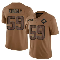 Men's Luke Kuechly Carolina Panthers No.59 Limited 2023 Salute To Service Jersey - Brown