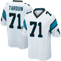 Men's Michael Tarquin Carolina Panthers No.71 Game Jersey - White