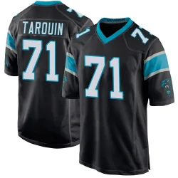 Men's Michael Tarquin Carolina Panthers No.71 Game Team Color Jersey - Black