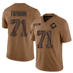 Men's Michael Tarquin Carolina Panthers No.71 Limited 2023 Salute To Service Jersey - Brown