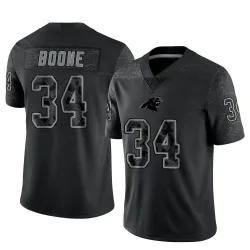 Men's Mike Boone Carolina Panthers No.34 Limited Reflective Jersey - Black