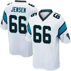 Men's Nash Jensen Carolina Panthers No.66 Game Jersey - White