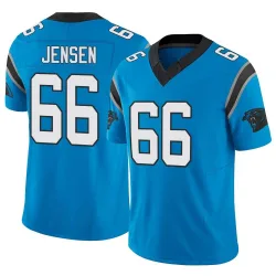 Men's Nash Jensen Carolina Panthers No.66 Limited Vapor F.U.S.E. Jersey - Blue