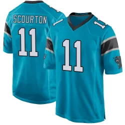 Men's Nic Scourton Carolina Panthers No.11 Game Alternate Jersey - Blue