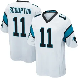 Men's Nic Scourton Carolina Panthers No.11 Game Jersey - White