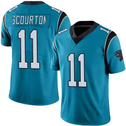Men's Nic Scourton Carolina Panthers No.11 Limited Alternate Vapor Untouchable Jersey - Blue
