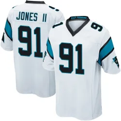 Men's Pat Jones II Carolina Panthers No.91 Game Jersey - White