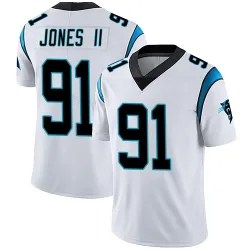 Men's Pat Jones II Carolina Panthers No.91 Limited Vapor Untouchable Jersey - White