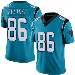 Men's Praise Olatoke Carolina Panthers No.86 Limited Alternate Vapor Untouchable Jersey - Blue