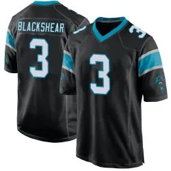 Men's Raheem Blackshear Carolina Panthers No.3 Game Team Color Jersey - Black